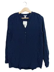 Vorschaubild 1 von Damen Bluse Langarm Blau Punkte Gr. 36;S Viskose Casual
