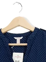 Vorschaubild 3 von Damen Bluse Langarm Blau Punkte Gr. 36;S Viskose Casual