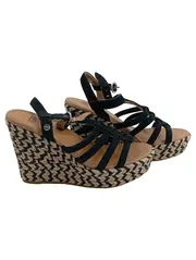 Vorschaubild 1 von Damen Keilabsatz Sandalen Wedges Schwarz Gr. 36.5 Casual
