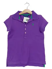 Vorschaubild 1 von Kinder Poloshirt Lila Gr. 134 Kurzarm Baumwolle Logo Stickerei