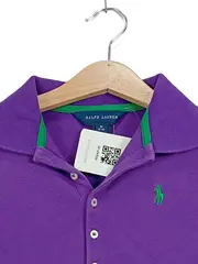 Vorschaubild 2 von Kinder Poloshirt Lila Gr. 134 Kurzarm Baumwolle Logo Stickerei