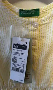 Vorschaubild 3 von Kinder Sommerkleid Gr. 68 Gelb Gestreift