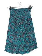 Vorschaubild 2 von Damen Sommerkleid Trägerlos Paisley Türkis Viskose Gr. M