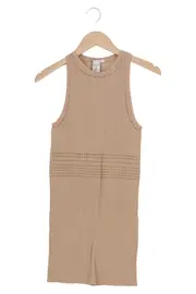Vorschaubild 1 von Damen Freizeitkleid Gr. 38/M Braun Rippstrick Casual Modern