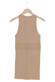 Vorschaubild 2 von Damen Freizeitkleid Gr. 38/M Braun Rippstrick Casual Modern