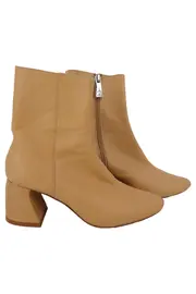 Vorschaubild 1 von Damen Stiefelette Gr. 36 Beige Blockabsatz 6cm Casual Modern