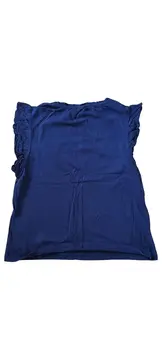 Vorschaubild 2 von Kinder T-Shirt Mädchen Gr. 152 Blau Casual mit Print & Rüschen