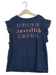 Vorschaubild 1 von Kinder T-Shirt Mädchen Gr. 152 Blau Casual mit Print & Rüschen