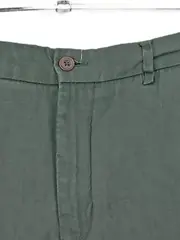 Vorschaubild 2 von Herren Hose Leinen Stoffhose Casual Oliv Gr. M W31 L28 Leinenhose