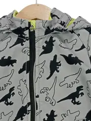 Vorschaubild 3 von Kinder Kapuzenpullover Dinosaurier Print Gr. 86 Grau