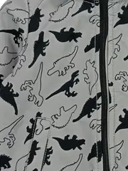 Vorschaubild 2 von Kinder Kapuzenpullover Dinosaurier Print Gr. 86 Grau
