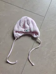 Vorschaubild 3 von Bindemütze Mädchen Rosa Uni Baumwolle Polyester Baby Mütze
