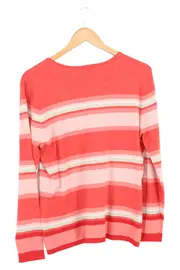 Vorschaubild 2 von Damen Langarmshirt Gr. 38/M Mehrfarbig Gestreift Casual Viskose