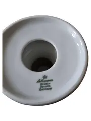 Vorschaubild 2 von Kerzenhalter Porzellan Weiß Klassisch 11cm Metallic