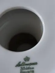 Vorschaubild 5 von Kerzenhalter Porzellan Weiß Klassisch 11cm Metallic