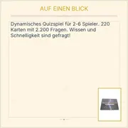 Vorschaubild 3 von Blitzmerker Quizspiel Allgemeinwissen ab 10 J. 220 Karten 2200 Fragen