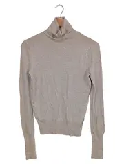 Vorschaubild 1 von Damen Rollkragen Pullover Beige Gr. 34/XS Basic Casual Strick