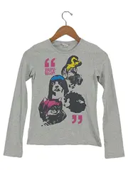 Vorschaubild 1 von Kinder Langarmshirt Grau 158 Hunde-Katzen-Print