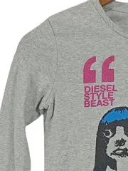 Vorschaubild 2 von Kinder Langarmshirt Grau 158 Hunde-Katzen-Print