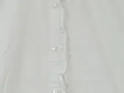 Vorschaubild 3 von Hemdbluse Damen Gr. 38 Weiß Kurzarm Rüschen Feminin Bluse