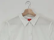 Vorschaubild 2 von Hemdbluse Damen Gr. 38 Weiß Kurzarm Rüschen Feminin Bluse