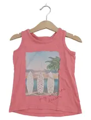 Vorschaubild 1 von Girls Tanktop Mädchen Gr. 110 Rosa Sommer Surfbretter Print
