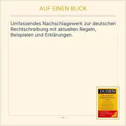 Vorschaubild 2 von Die deutsche Rechtschreibung Wörterbuch Hardcover verlag 21. Auflage