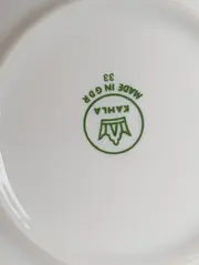 Vorschaubild 3 von Tasse und Unterteller Weiß Porzellan Klassisch Made in GDR