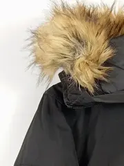 Vorschaubild 4 von Herren Parka Schwarz Gr. S mit Kapuze & Kunstpelzbesatz