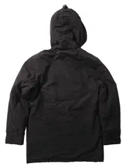 Vorschaubild 2 von Herren Parka Schwarz Gr. S mit Kapuze & Kunstpelzbesatz