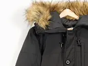 Vorschaubild 3 von Herren Parka Schwarz Gr. S mit Kapuze & Kunstpelzbesatz