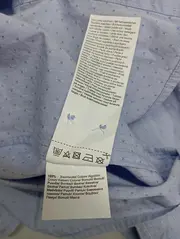 Vorschaubild 4 von Damen Bluse Gr. 44/XL Blau Baumwolle Punkte Langarm Klassisch