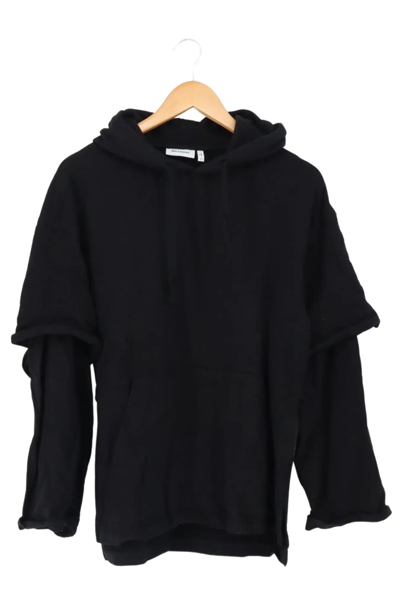 WEEKDAY Kapuzenpullover Damen Hoodie Schwarz Gr. 32/XS Casual Urban