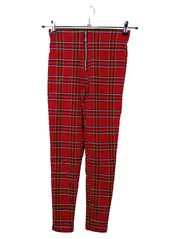 Vorschaubild 1 von Damen Stoffhose Kariert Rot XS Preppy Vintage Klassisch Modisch