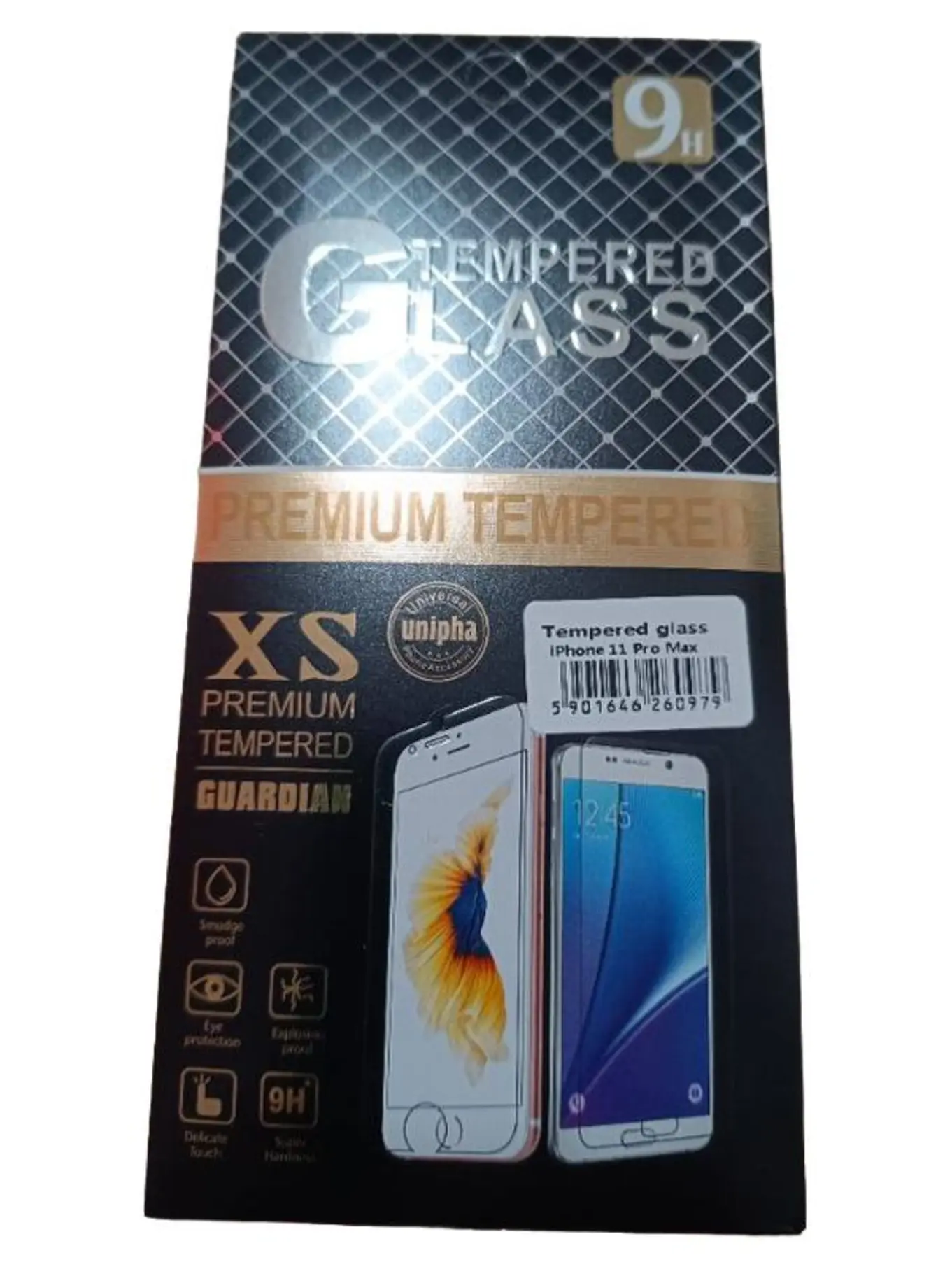 MARKENLOS Unipha Displayschutz Tempered Glass 9H iPhone 11 Pro Max Schutzfolie