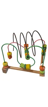 Vorschaubild 1 von Motorikschleife Holz Perlenspiel Motorikspielzeug Baby Kleinkind