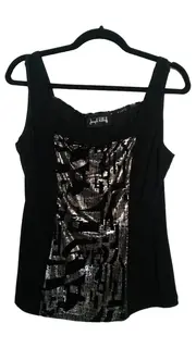 Vorschaubild 1 von Top Damen Gr. 40 Schwarz Elegant Metallic-Look