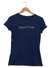 Vorschaubild 1 von Damen T-Shirt Gr. 36/S Blau Basic Baumwolle