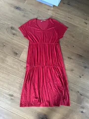 Vorschaubild 3 von Damen Freizeitkleid Rot Gr. 42;XL Casual Lyocell