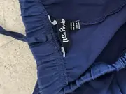 Vorschaubild 3 von Damen Leggings Caprihose Gr. 52 Blau mit Spitze Casual