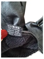 Vorschaubild 4 von Lederhandschuhe Herren Gr. 9.5 Schwarz Klassisch Gefüttert Winter