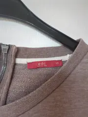 Vorschaubild 2 von EDC Damen Pullover V-Ausschnitt Langarm Beige Gr. 34/XS Casual