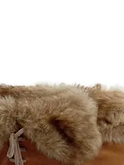 Vorschaubild 4 von Damen Winterstiefel Gr. 42 Braun Fellbesatz Kette Wildleder