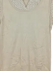 Vorschaubild 2 von Damen Pullunder mit Polka Dot Kragen Beige Gr. 36/S