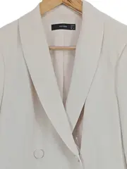 Vorschaubild 2 von Damen Blazer Gr. 38 Beige Elegant Business Longblazer