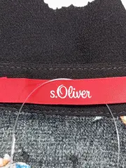 Vorschaubild 3 von Damen Bluse Schwarz Blumenmuster Gr. 34/XS Elegant Viskose Langarm