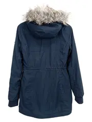 Vorschaubild 2 von Damen Parka Winterjacke Gr. 34, XS Navy Blau Kunstfell Kapuze