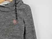 Vorschaubild 3 von Herren Hoodie Grau Melange Kapuze Kängurutasche Gr. 44/XS