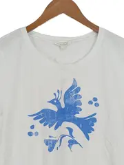 Vorschaubild 3 von Damen T-Shirt Gr. 40/L Weiß Vogelmotiv Casual