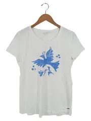Vorschaubild 1 von Damen T-Shirt Gr. 40/L Weiß Vogelmotiv Casual